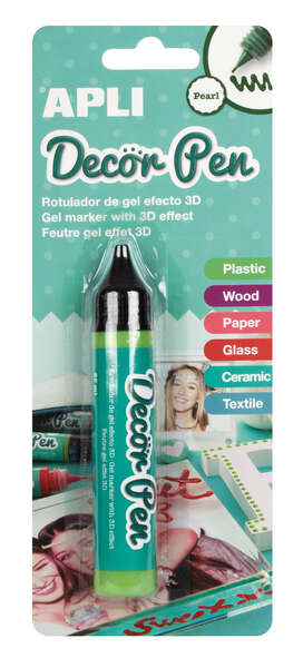 Apli Pennarello gel 3D con finitura perlata - 25 ml - Ideale per decorare plastica