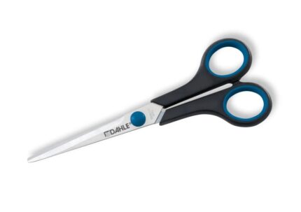 Dahle 54407 Office Comfort-Grip Forbici in acciaio temperato 18 cm - Lame affilate - Manici rivestiti in gomma