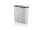 Dahle PaperSAFE 60 Distruggidocumenti manuale a strisce P-2 - Distrugge fino a 6 fogli alla volta - Capacità del cestino 11 L - Adatto per carta e cartoncini - Colore bianco/grigio