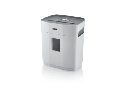 Dahle PaperSAFE 100 Distruggidocumenti manuale con taglio a particelle P-4 - Distrugge fino a 5 fogli - Cestino da 12 L - Adatto per carta e carte - Colore grigio