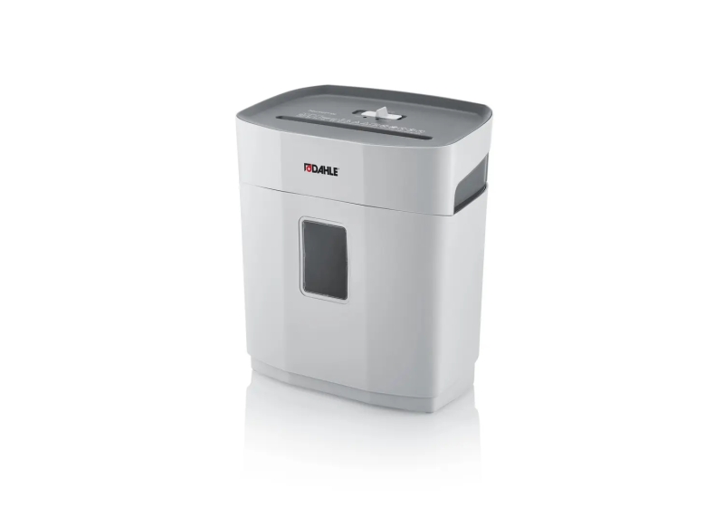 Dahle PaperSAFE 100 Distruggidocumenti manuale con taglio a particelle P-4 - Distrugge fino a 5 fogli - Cestino da 12 L - Adatto per carta e carte - Colore grigio
