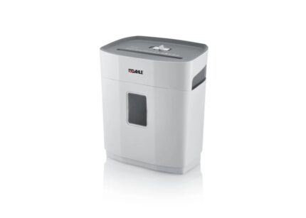 Dahle PaperSAFE 120 Distruggidocumenti manuale con taglio a particelle P-4 - Distrugge fino a 8 fogli - Cestino da 12 L - Adatto per carta e carte - Colore grigio