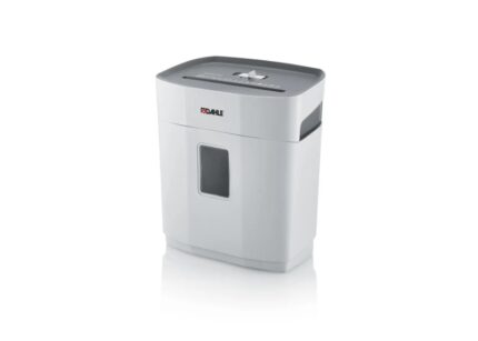 Dahle PaperSAFE 140 Distruggidocumenti manuale con taglio a particelle P-4 - Distrugge fino a 10 fogli - Cestino da 12 L - Adatto per carta e carte - Colore grigio