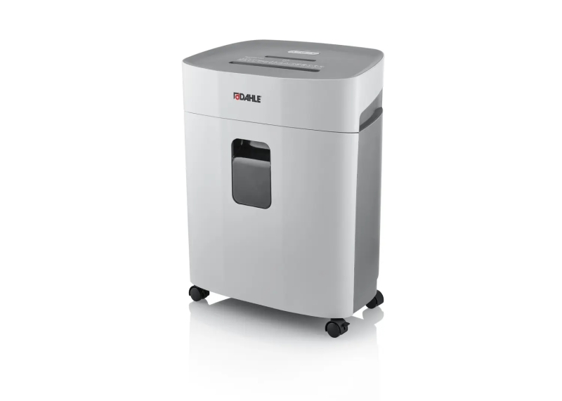 Dahle PaperSAFE 240 Distruggidocumenti manuale con taglio a particelle P-4 - Distrugge fino a 10 fogli - Cestino da 25 L - Con ruote - Adatto per carta