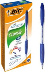 Bic Atlantis Classic Penna a sfera retrattile - Punta da 1 mm - Corpo trasparente con impugnatura - Colore blu - immagine 3