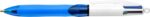 Bic 4 Colours Grip Penna a sfera retrattile con impugnatura - Punta media da 1 mm - Tratto da 0