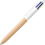 Bic 4 Colours Wood Style Penna a sfera retrattile - Punta media da 1