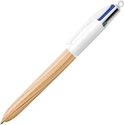 Bic 4 Colours Wood Style Penna a sfera retrattile - Punta media da 1