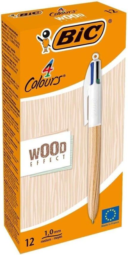 0 mm - Inchiostro a base di olio - Design in legno - 4 colori