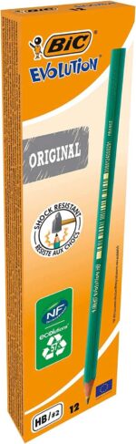 Bic Evolution Original Matita di grafite esagonale - Mina HB ultra resistente - Senza legno - Non si scheggia - immagine 5