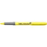 Bic Highlighter Grip Confezione da 12 evidenziatori fluorescenti pastello - Punta smussata - Tratto tra 1