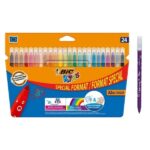 Bic Kids Couleur Confezione da 24 pennarelli - Punta media - Lavabili - Colori assortiti