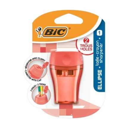 Bic Ellipse Temperamatite in plastica - 2 fori - Ampio contenitore per i residui - Colore verde