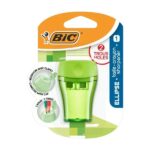 Bic Ellipse Temperamatite in plastica - 2 fori - Ampio contenitore per i residui - Colore verde, blu o corallo a caso - immagine 3
