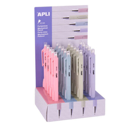 Espositore Apli da 20 portamine con gomma 0