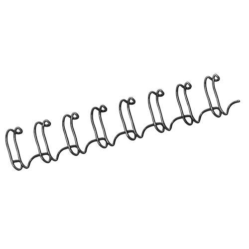 Fellowes Wire Pack da 100 spirali doppie in metallo da 8 mm - Fino a 50 pagine - Colore nero Fellowes Wire Pack da 100 spirali doppie in metallo da 8 mm - Fino a 50 pagine - Colore nero