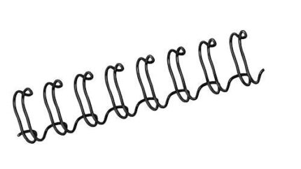 Fellowes Wire Confezione da 100 spirali doppie in metallo da 10 mm - Fino a 80 pagine - Colore nero