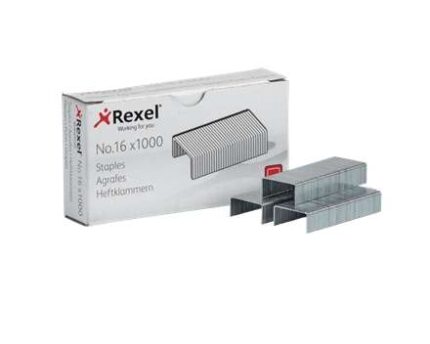 Rexel Confezione da 1000 graffette 24/6 n. 16 - Fino a 20 fogli - Acciaio di alta qualità - Perno da 6 mm