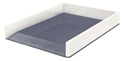 Leitz WOW Vassoio da tavolo portadocumenti - Formato A4 - Colore bianco/grigio