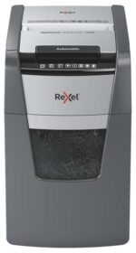 Rexel Optimum AutoFeed 130M Distruggidocumenti automatico a microtaglio - Cestino da 44 L - Alimentazione automatica fino a 130 fogli - Tecnologia anti-inceppamento - immagine 2
