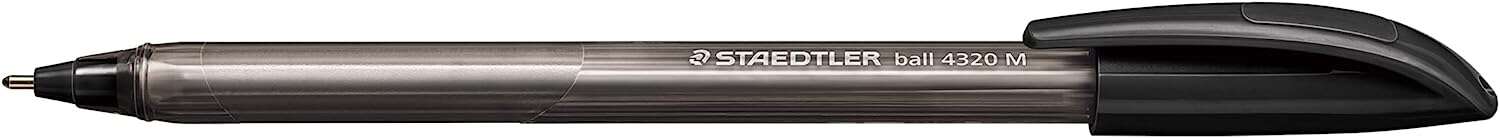 Staedtler Ball 4320 M Penna a sfera Punta da 1 mm - Scrittura fluida - Corpo triangolare - Colore nero