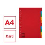 Esselte Divisori in cartoncino A4 con fori multipli 150 g - 10 linguette in 5 colori - Confezionati in sacchetti singoli - immagine 2