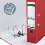 Leitz 180º Raccoglitore a leva formato A4 - Dorso largo 80 mm - Anello, Rado e portaetichette sul dorso - Cartone rivestito in plastica - Angolari metallici - Colore rosso - immagine 3