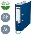 anello e portaetichetta sul dorso - Cartone rivestito in plastica - Angolari metallici - Colore: blu