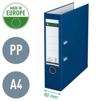 anello e portaetichetta sul dorso - Cartone rivestito in plastica - Angolari metallici - Colore: blu