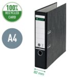 Leitz 180º Raccoglitore a leva A4 - Dorso 80 mm - Ollao, Rado e portacartellini - 100% cartone riciclato - Colore nero - immagine 3