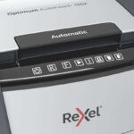 Rexel Optimum Autofeed 150X Distruggidocumenti automatico a taglio in particelle P-4 - Alimentazione automatica da 150 fogli, manuale da 8 fogli - Cestino da 44 L - Tecnologia anti-inceppamento - Colore grigio - immagine 5