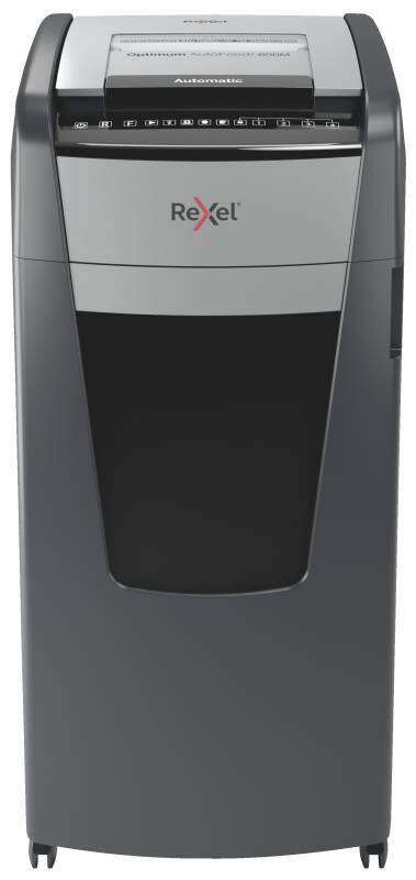 Rexel Optimum Autofeed 600M Distruggidocumenti automatico a microtaglio - Alimentazione automatica fino a 600 fogli - Livello di rumorosità ultra silenzioso - Colore nero