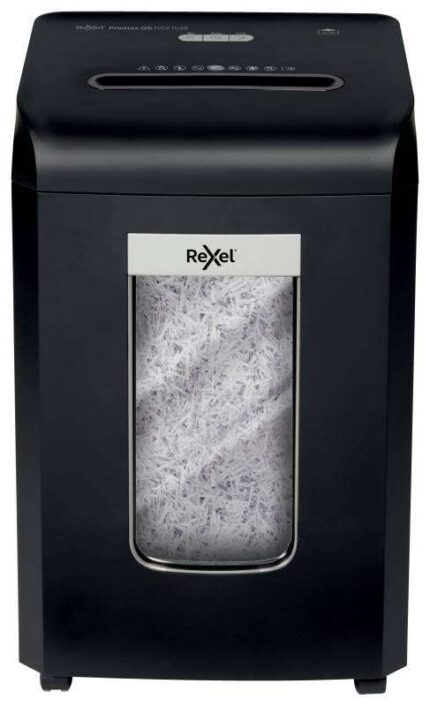 Rexel Promax QS RSX1538 Distruggidocumenti a taglio in particelle P-4 - Distrugge fino a 15 fogli alla volta - Funzionamento ultra silenzioso - Capacità del cestino 38 L - Colore nero