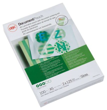 GBC Busta per plastificazione documenti A5 2x125 micron lucida trasparente 216x303 mm