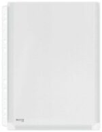 Esselte Buste a soffietto standard A4 in PVC liscio con fori multipli-11 - Capacità 200 fogli - Trasparenti (170 micron)