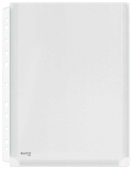 Esselte Buste a soffietto standard A4 in PVC liscio con fori multipli-11 - Capacità 200 fogli - Trasparenti (170 micron)