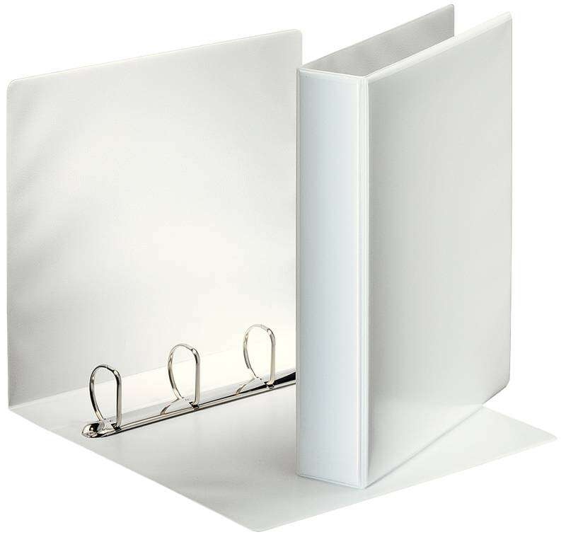 Raccoglitore Esselte con 4 anelli misti da 40 mm - Formato A4 - 2 tasche esterne - Certificato FSC - Colore bianco