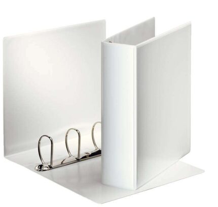 Esselte Cartella a marsupio Gamma Base 60 mm - Meccanismo a 4 anelli misti - 2 tasche esterne - A4 - Bianco