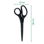Leitz Quality Forbici in acciaio inossidabile 18 cm - Rivestimento in titanio - Antiaderenti - Impugnatura ergonomica - Colore nero - immagine 4