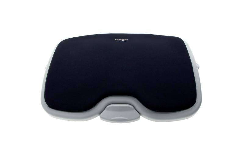 Poggiapiedi Kensington Solemate Comfort - Comoda schiuma a memoria di forma - Pratico pedale di regolazione - Inclinazione fino a 20 gradi - Migliora la postura e la circolazione - Colore grigio/nero