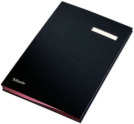 Esselte Raccoglitore con 20 divisori - Copertine rivestite in plastica - Finestra trasparente sul divisorio - Colore nero