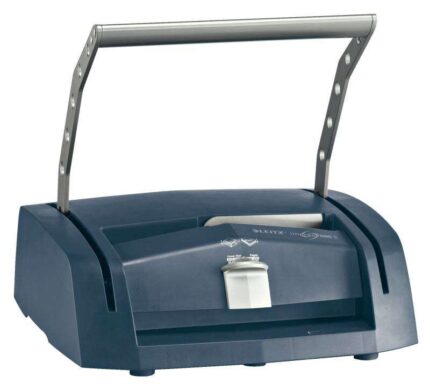 Leitz Impressbind 280 Rilegatrice manuale a pressione - Rilegatura fino a 280 fogli A4 - Indicatore di quando il documento è pronto - Veloce e semplice da usare - Colore blu/argento