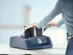 Leitz Impressbind 280 Rilegatrice manuale a pressione - Rilegatura fino a 280 fogli A4 - Indicatore di quando il documento è pronto - Veloce e semplice da usare - Colore blu/argento - immagine 4