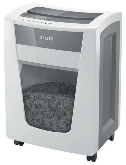 Leitz IQ Office PRO P6+ Distruggidocumenti manuale  Micro Taglio P-6 - Distrugge 5 fogli - Funzionamento ininterrotto di 240 m - Colore bianco