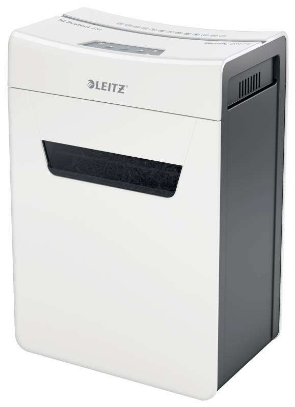 Leitz IQ Protect Premium 6M Distruggidocumenti manuale a microtaglio P-5 - Distrugge fino a 7 fogli alla volta - Ultra silenzioso - Cestino da 18 L - Colore bianco/grigio