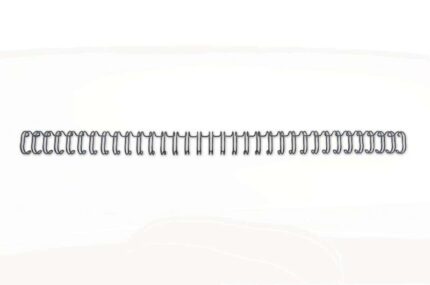 GBC Wirebind Confezione da 100 spirali di rilegatura da 8 mm per passo 3:1 rotondo o quadrato - Formato A4 - Per 34 fori - Rilegazione fino a 70 fogli - Colore nero