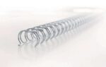 GBC Wirebind Confezione da 100 spirali di rilegatura da 8 mm per passo 3:1 rotondo o quadrato - Formato A4 - Per 34 fori - Rilegazione fino a 70 fogli - Colore nero - immagine 4