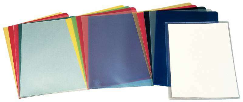Esselte Cartelline con linguetta Folio PVC liscio Modello 30 180 micron Confezione da 100 Trasparente Formato Folio