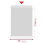 Esselte Confezione da 100 porta tesserini 231x330 mm 190Q 140 micron - PVC trasparente Finitura liscia - immagine 3
