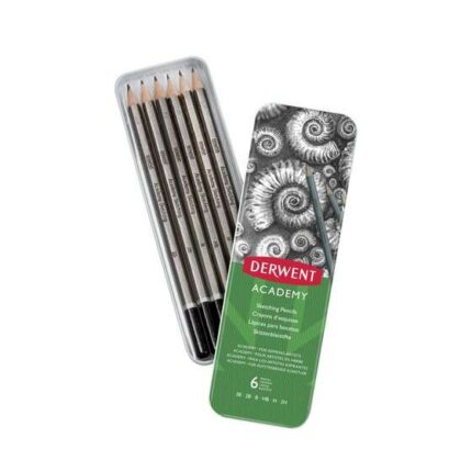 Derwent Academy Sketching Pack da 6 matite di grafite esagonali di diverse durezze - Speciali per schizzi - Corpi in legno naturale - Facili da temperare - Resistenti alla rottura
